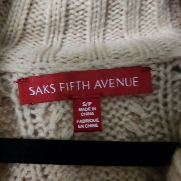 Saks Fifth Avenue Womens Chunky Oversized Cowl Neck Wool Blend Sweater  Small - Picture 7 of 8